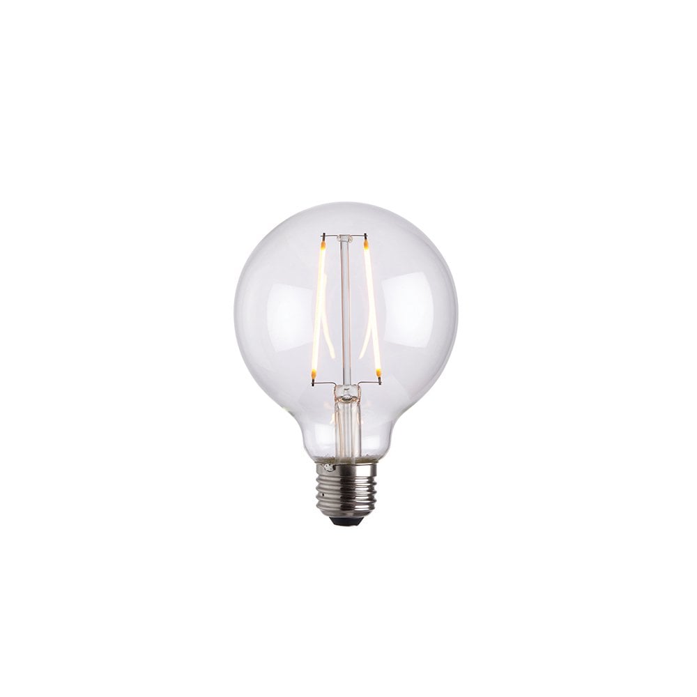 E27 LED Globe 95mm Clear Glass 2W Warm White