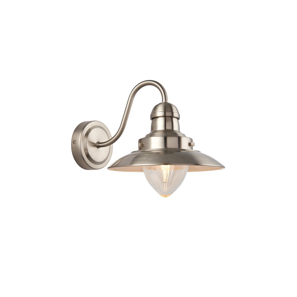 Mendip Wall Light in Satin Nickel Finish