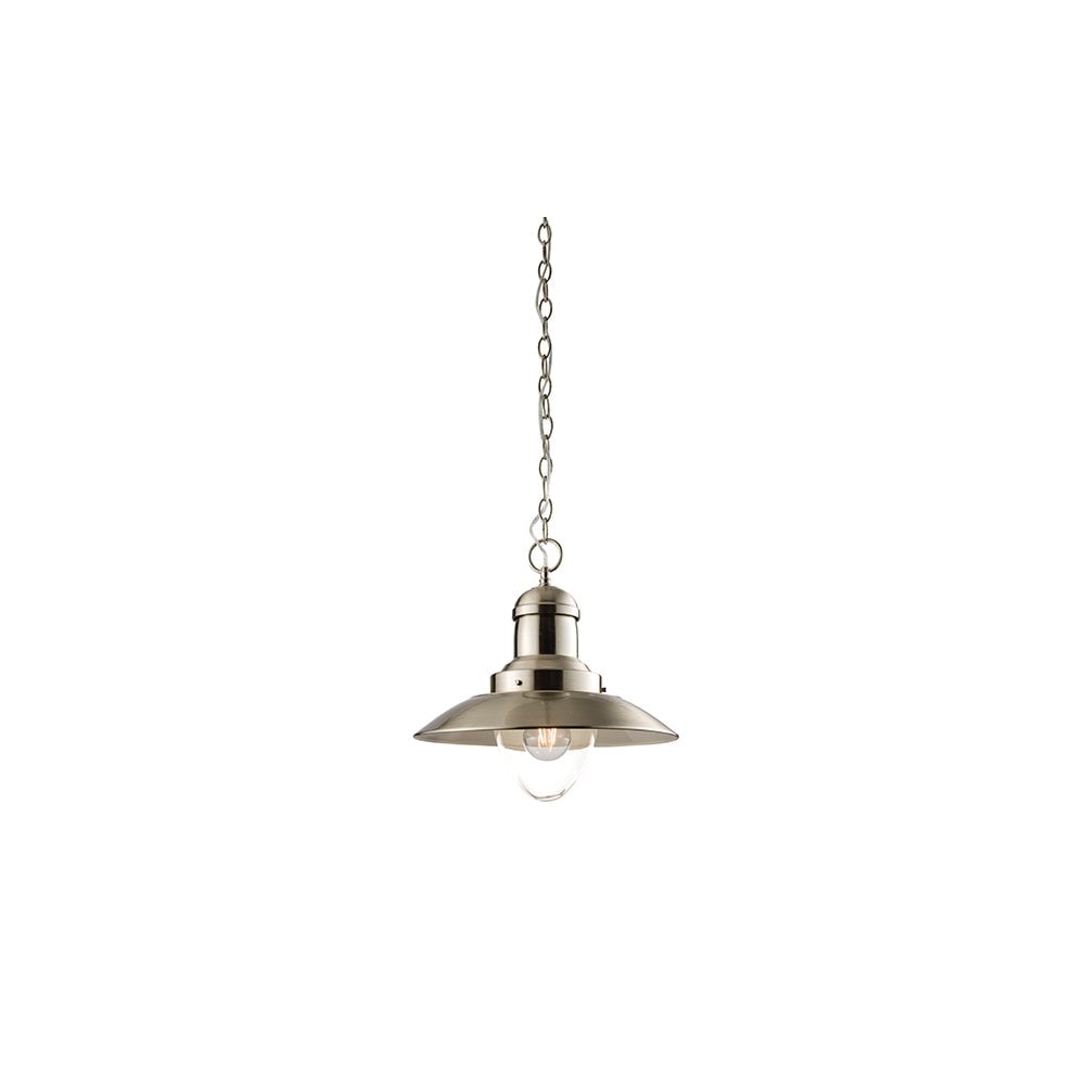 Mendip Single Pendant in Satin Nickel Finish