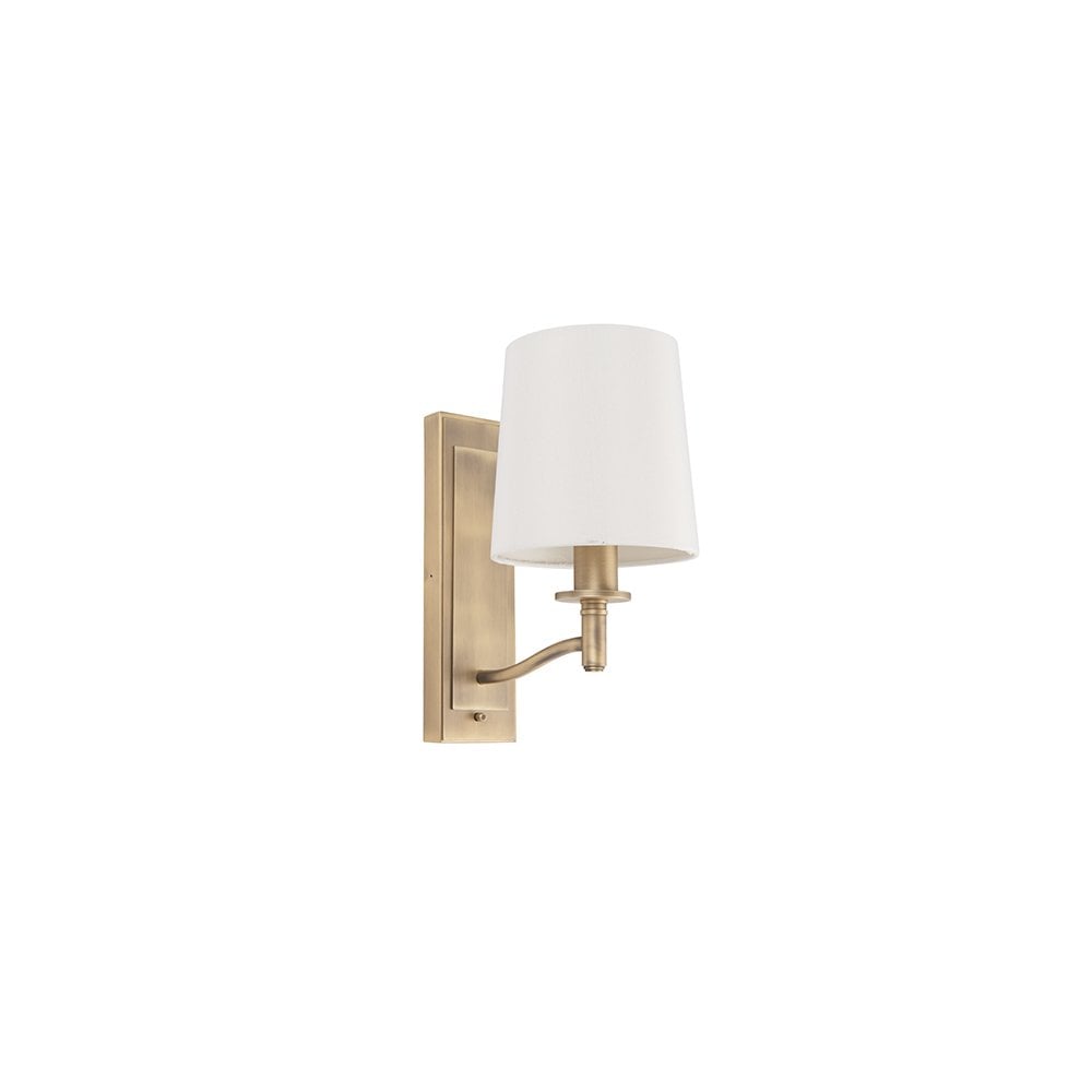 Ortona Wall Light in Antique Brass C/W Shade