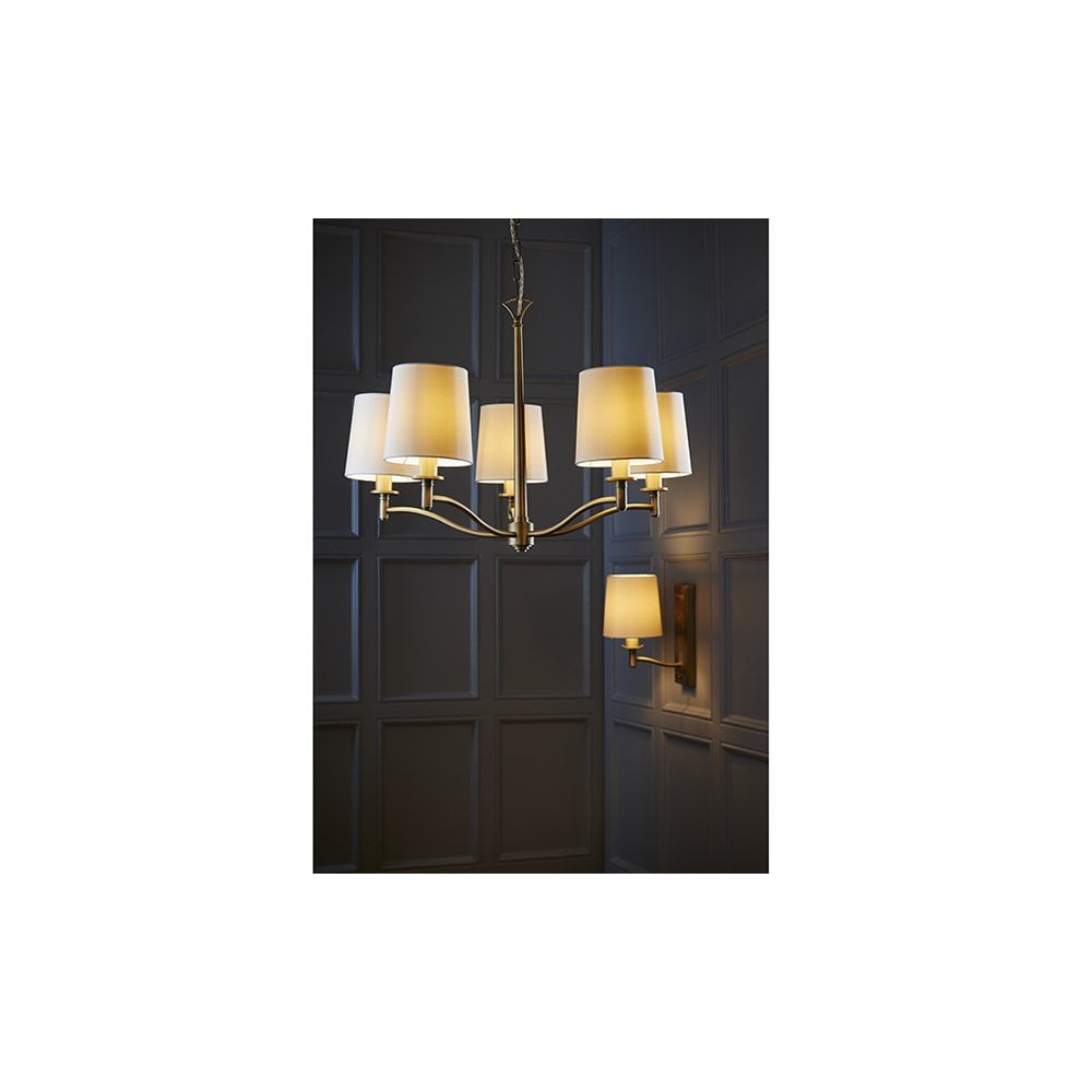 Ortona Wall Light in Antique Brass C/W Shade