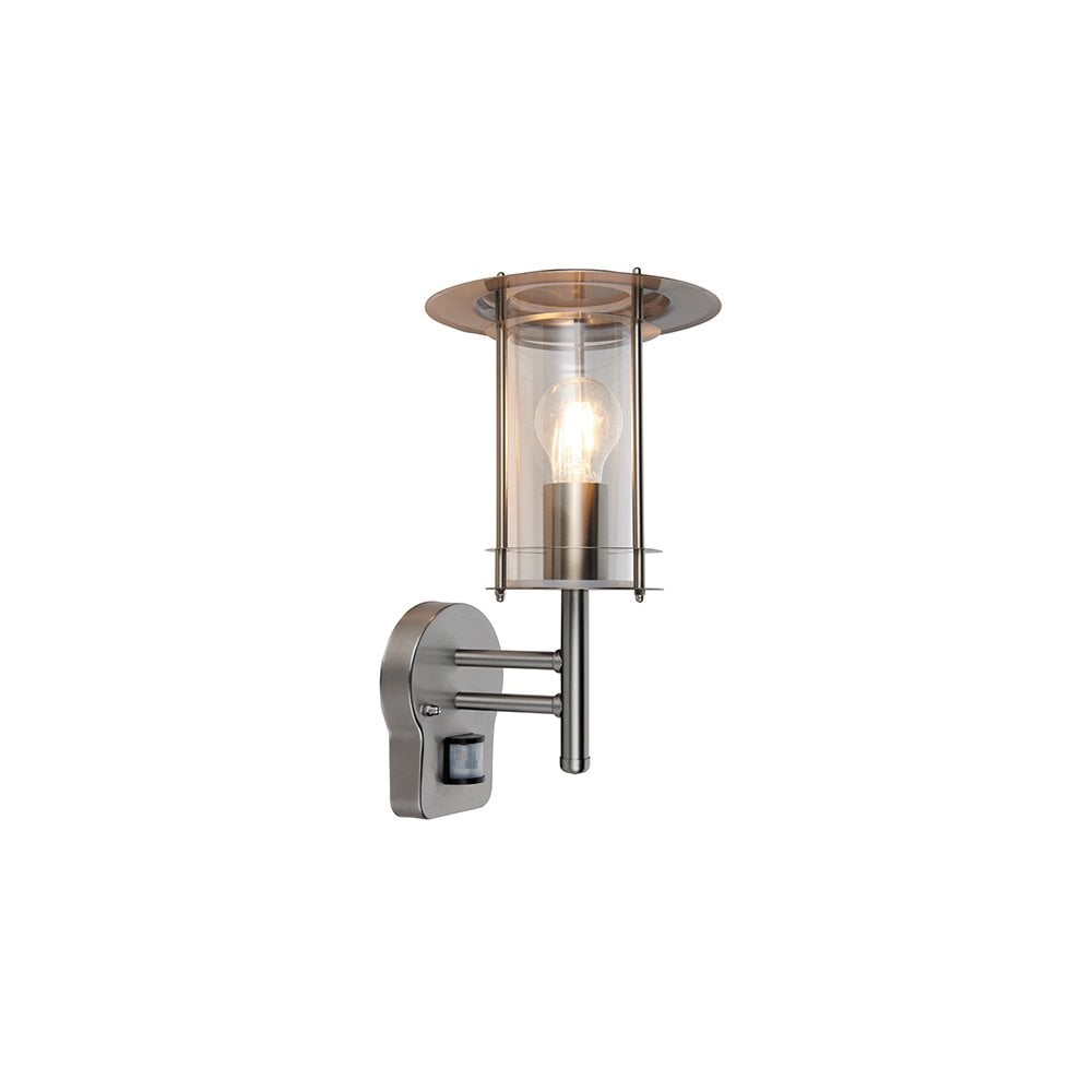 York PIR Wall Light in Stainless Steel IP44