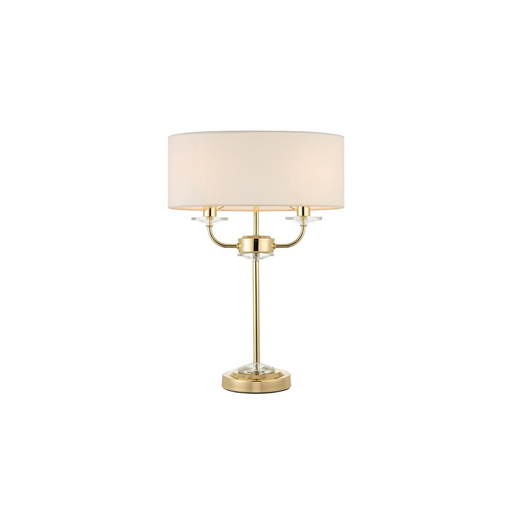 Nixon 2 Light Table Lamp in Brass Finish