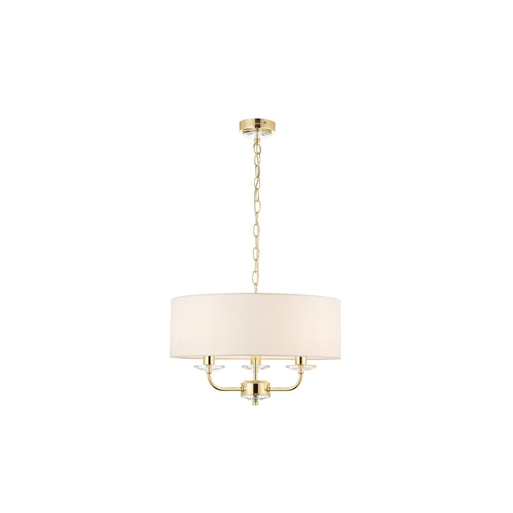 Nixon 3 Light Ceiling Pendant in Brass Finish