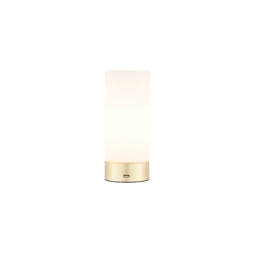 Dara Table Lamp with USB in Brass Finish