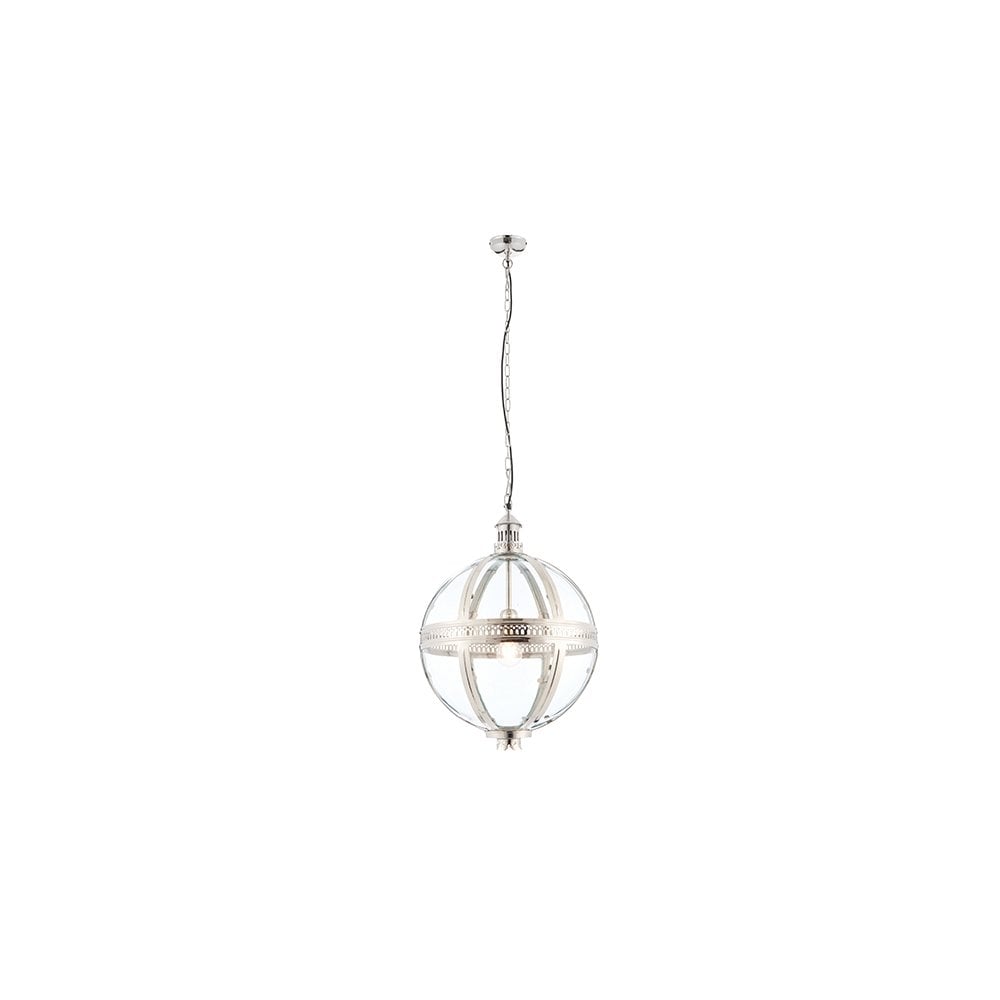 Vienna Nickel Globe Pendant 410mm