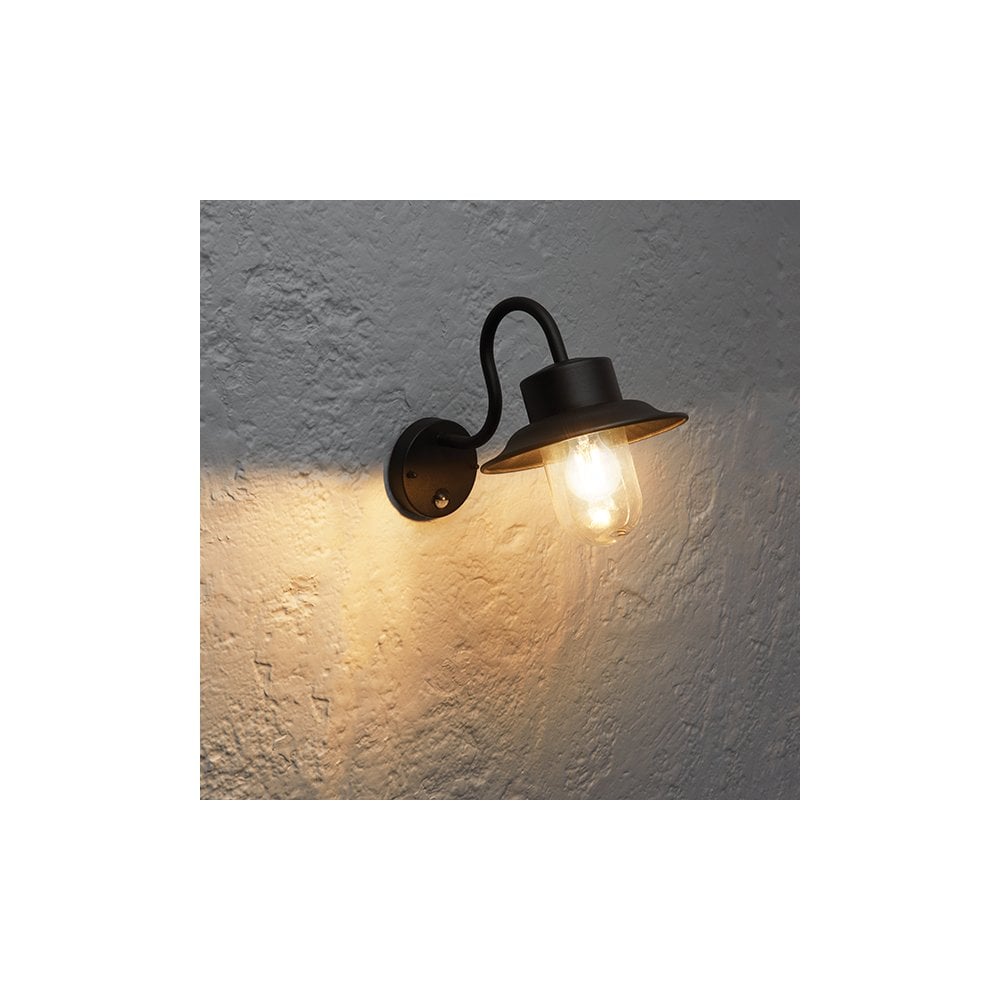 Chesham Black Wall Light PIR IP44
