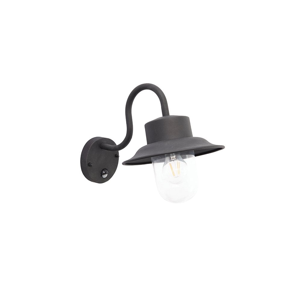 Chesham Black Wall Light PIR IP44