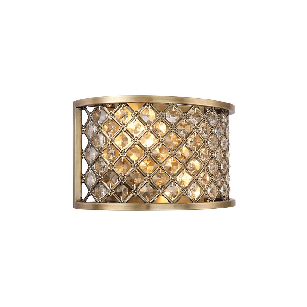 Hudson Wall Light in Antique Brass