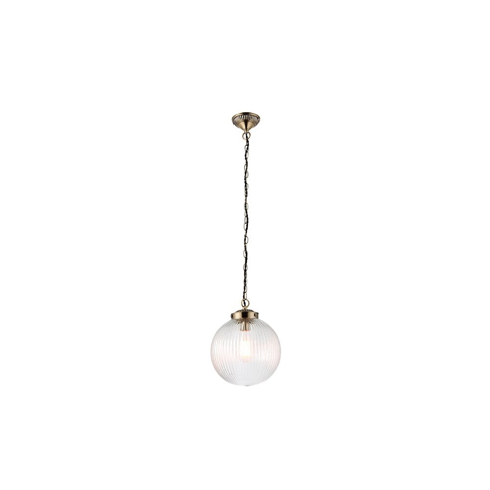 Brydon Clear Ribbed Glass 250mm