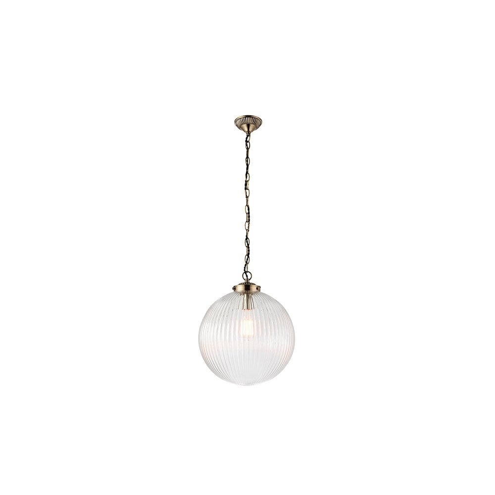 Brydon Clear Ribbed Glass 350mm