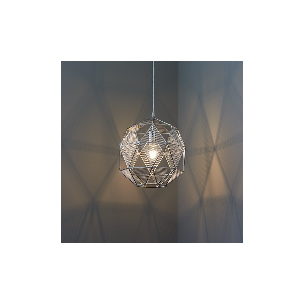 Armour Single Pendant in Chrome Finish