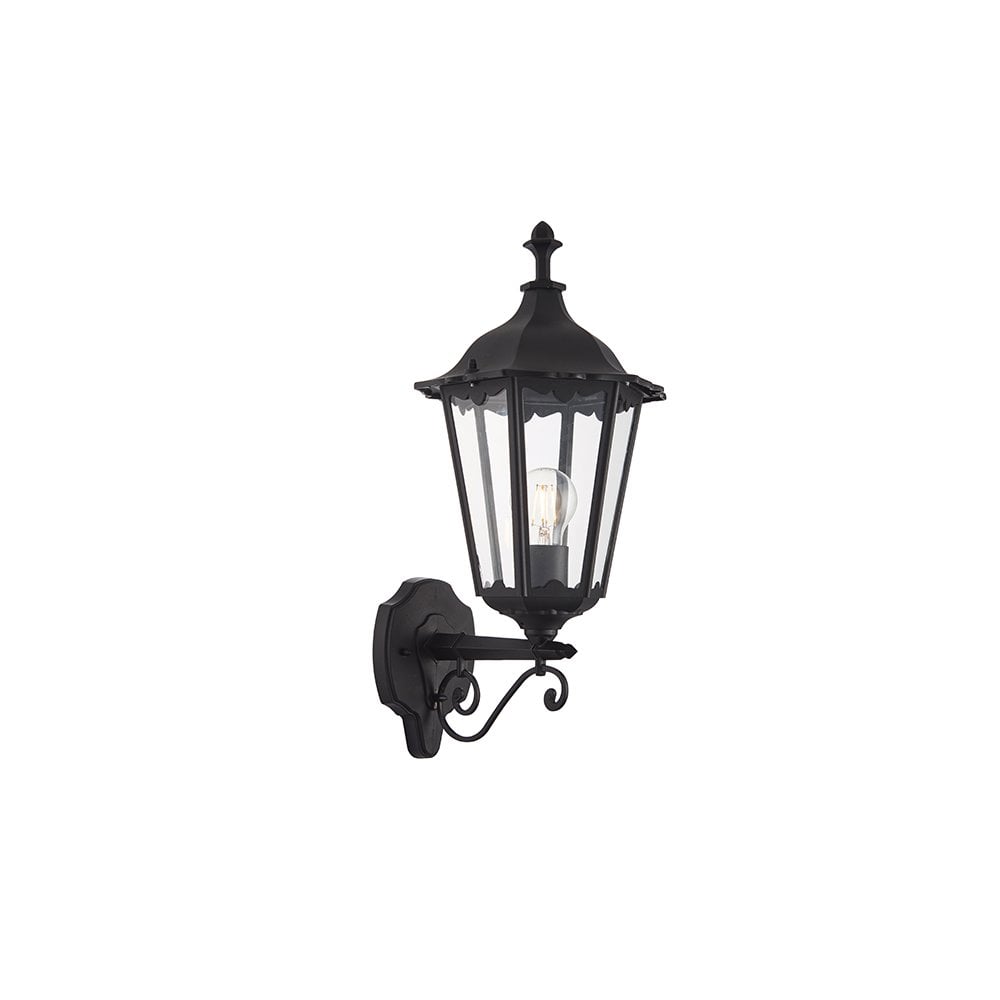 Burford Wall Light in Black Finish IP44