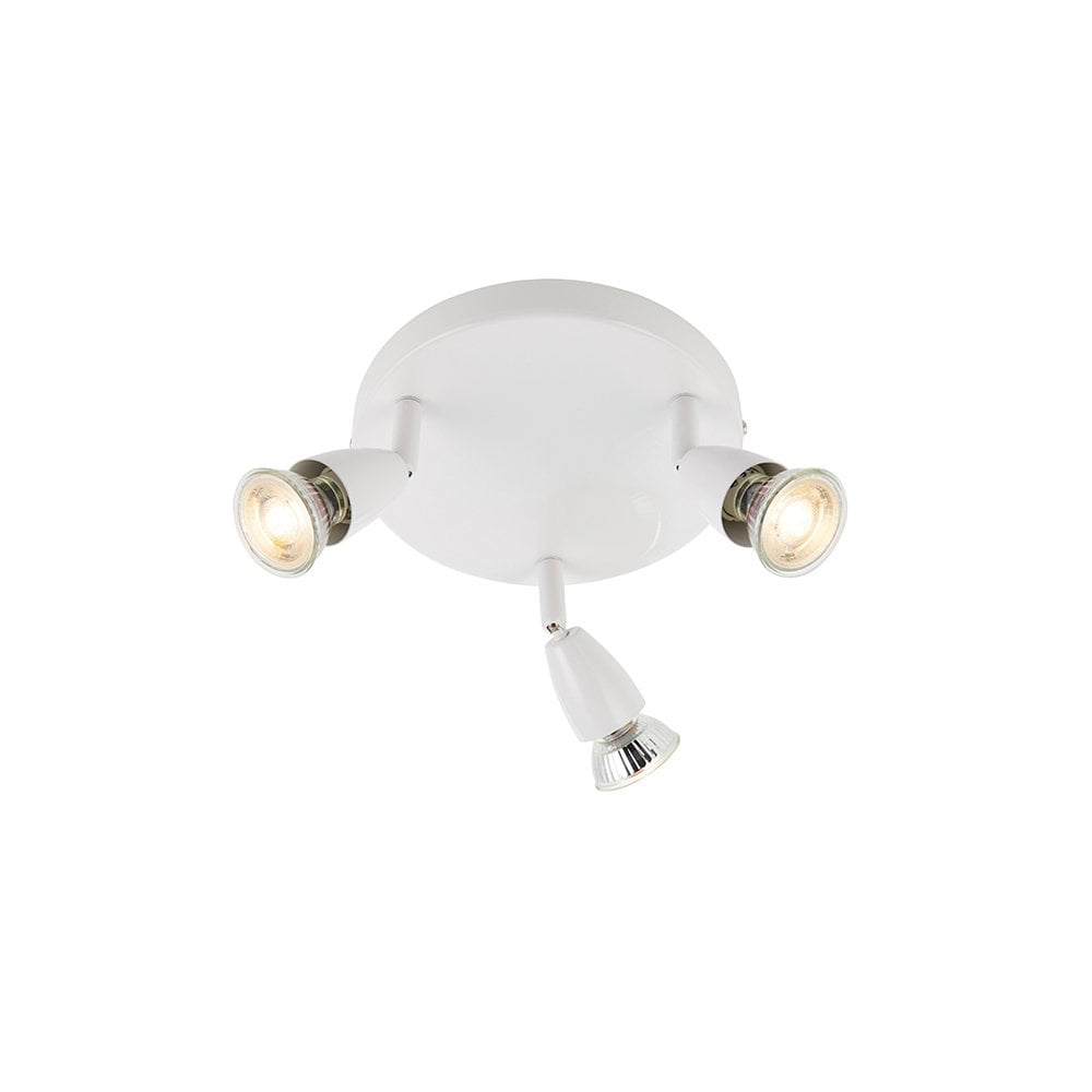 Amalfi 3 Light Round Spotlight Plate in Gloss White