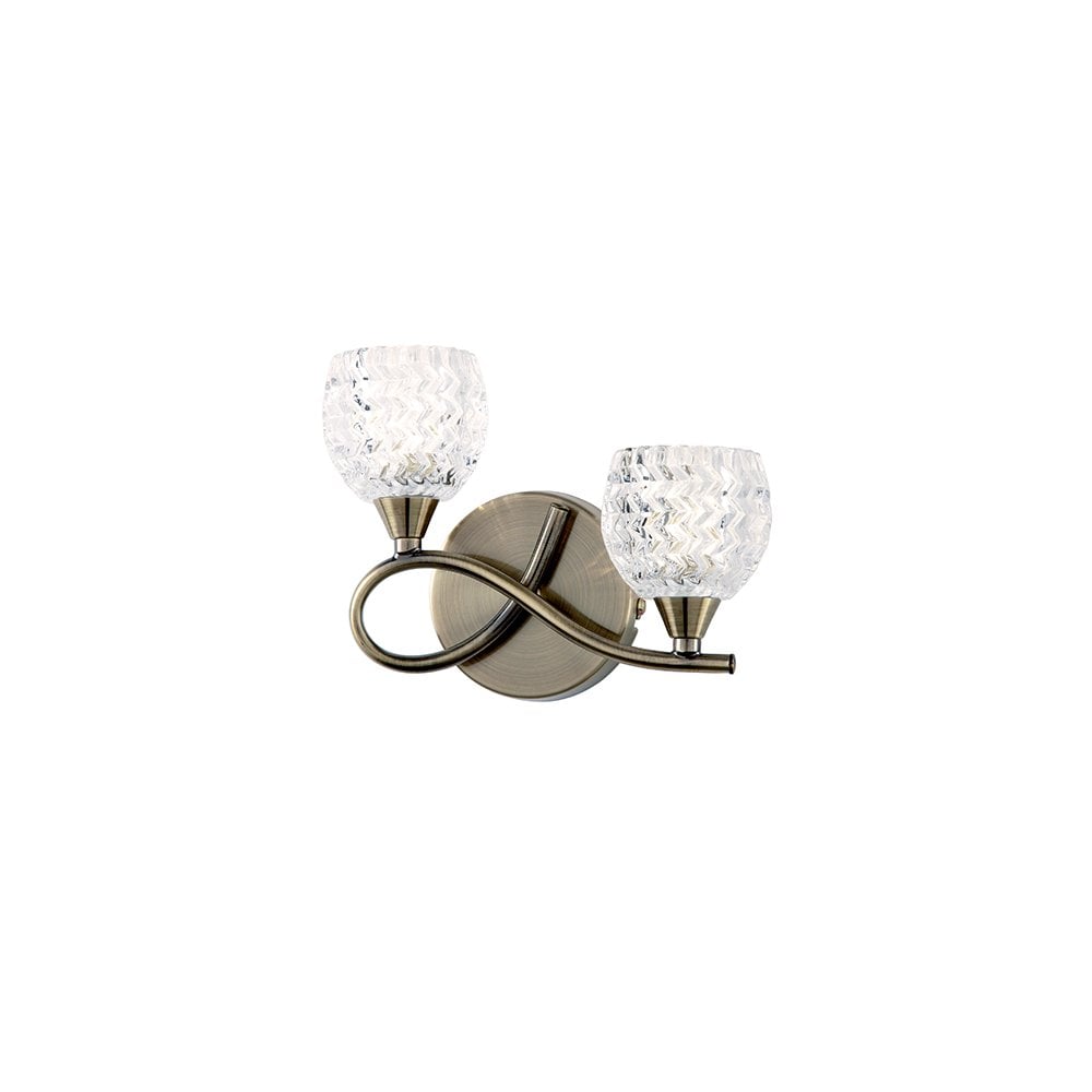 Boyer 2 Light Left in Antique Brass Finish