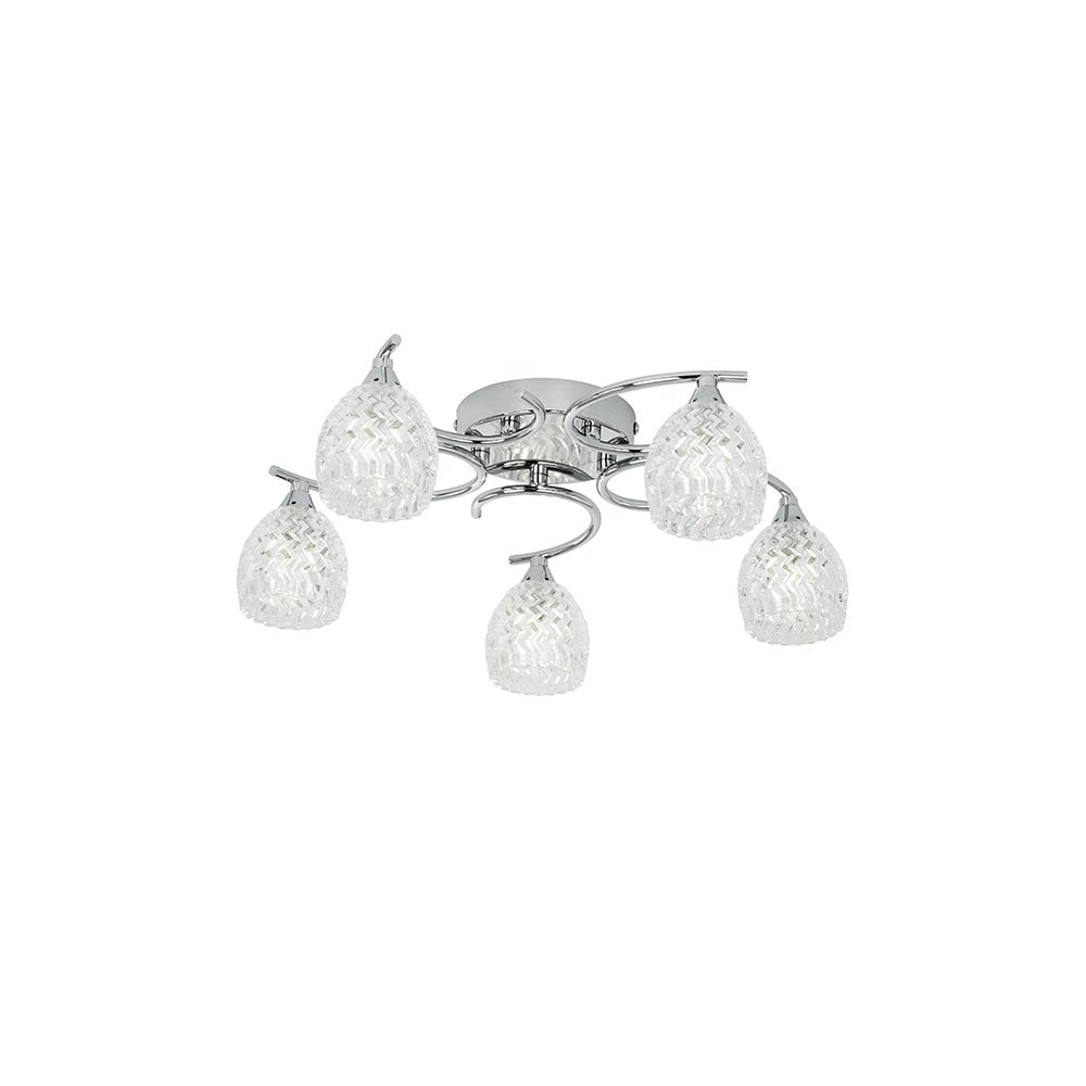 Boyer 5 Light Semi Flush in Chrome