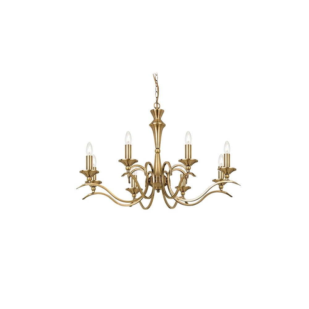 Kora 8 Light in Antique Brass