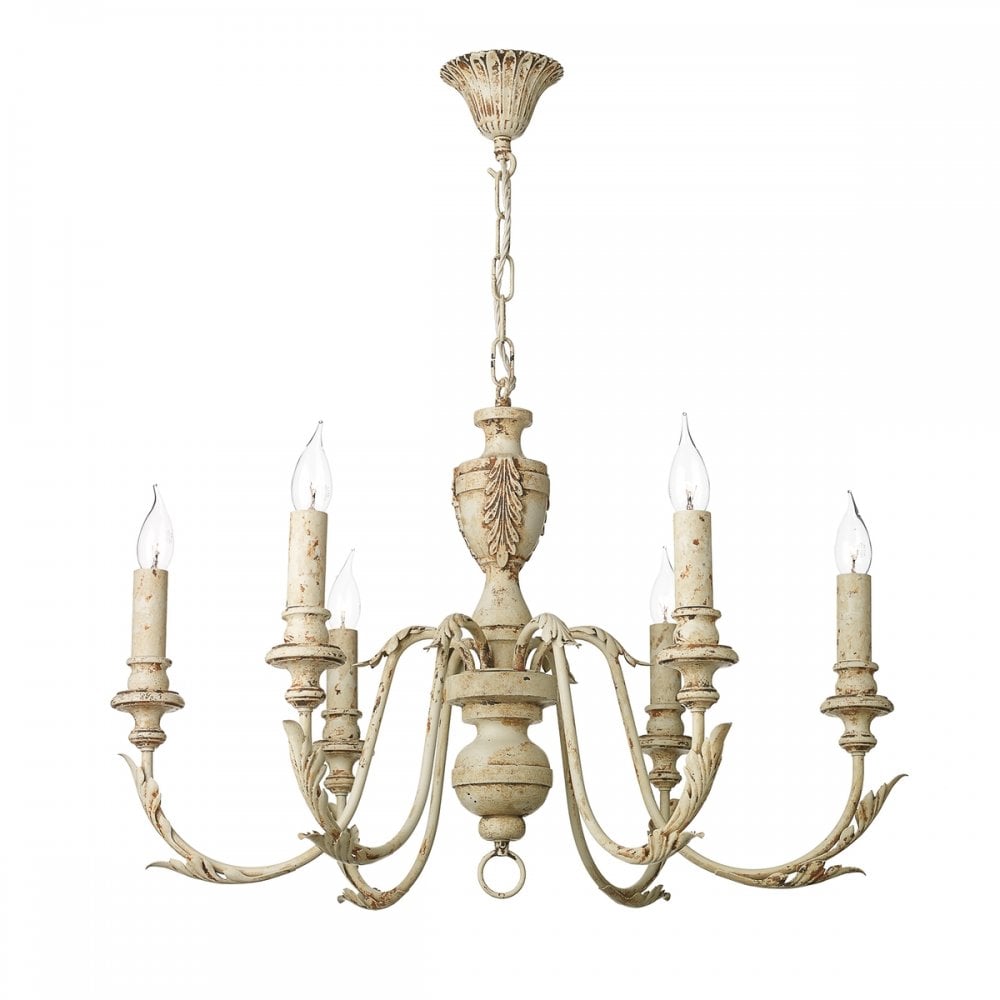 Emile 6 Light Pendant Rustic French