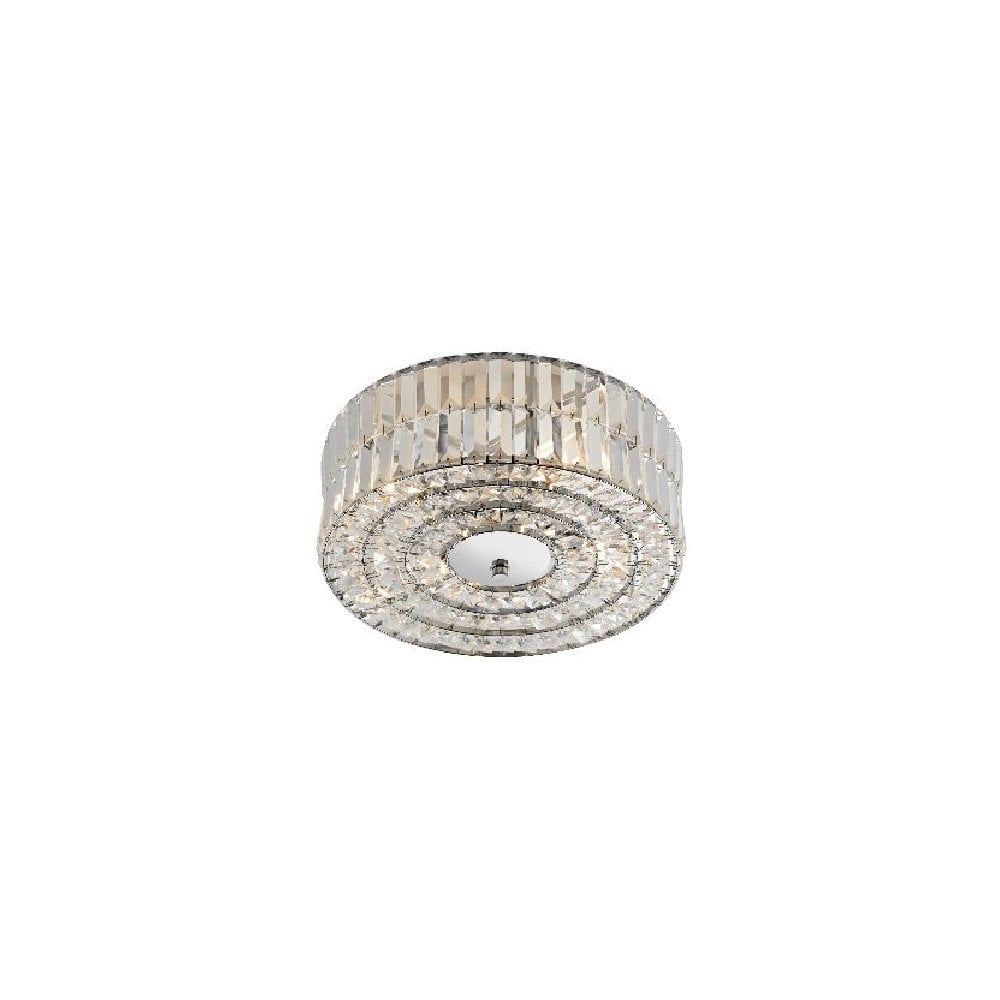 Errol 4 Light Polished Chrome Semi-Flush Crystal