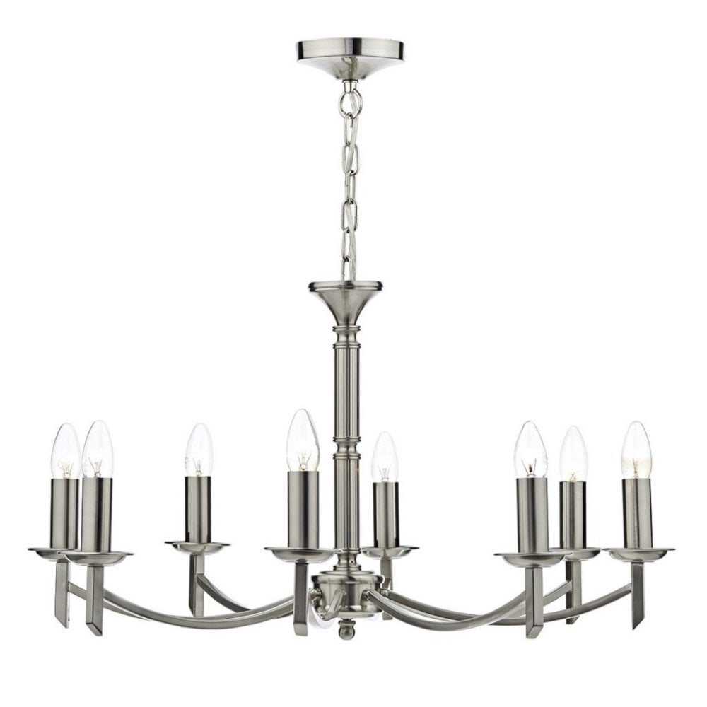 Ambassador 8 Light Dual Mount Pendant Satin Chrome
