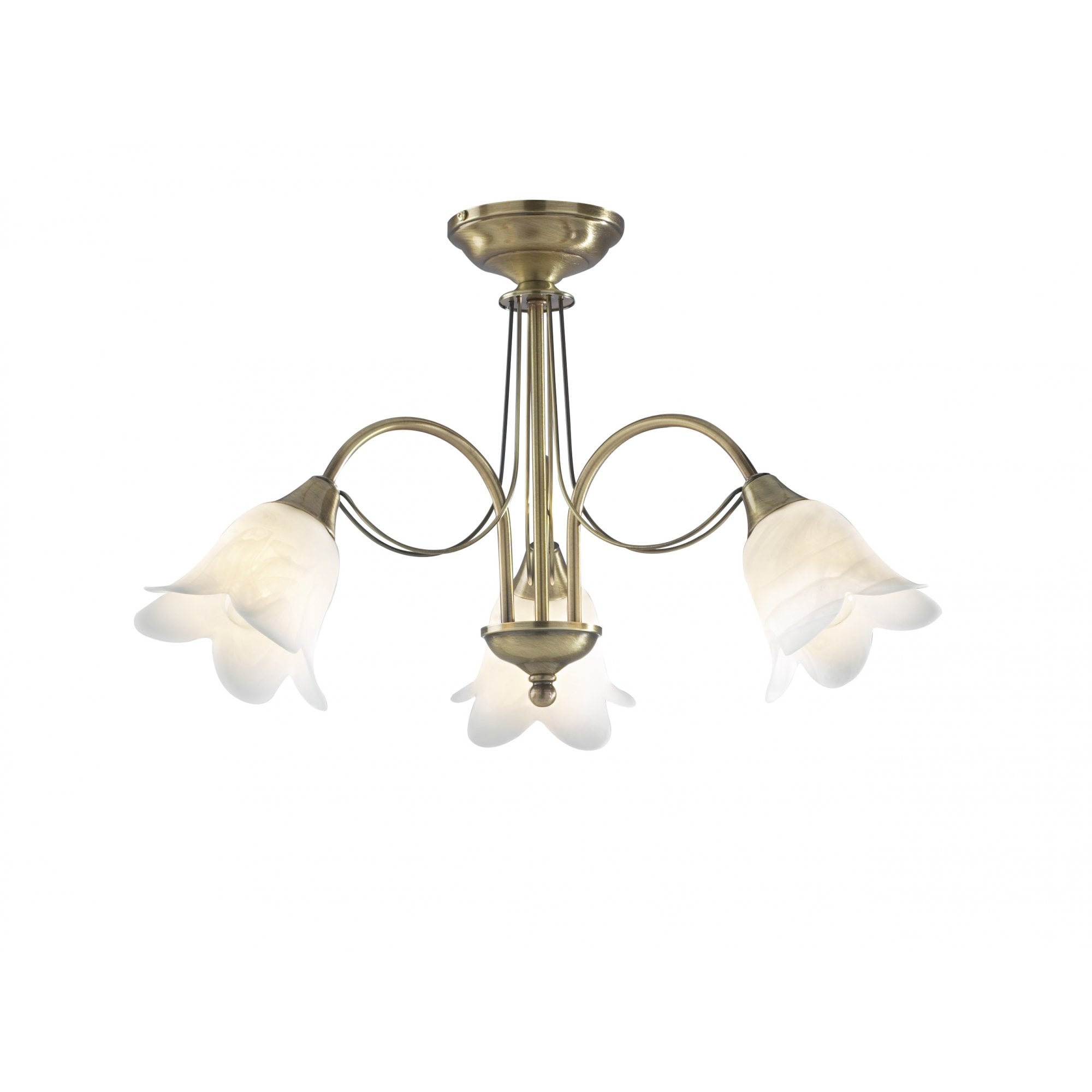 Doublet 3-Light Antique Brass Fitting