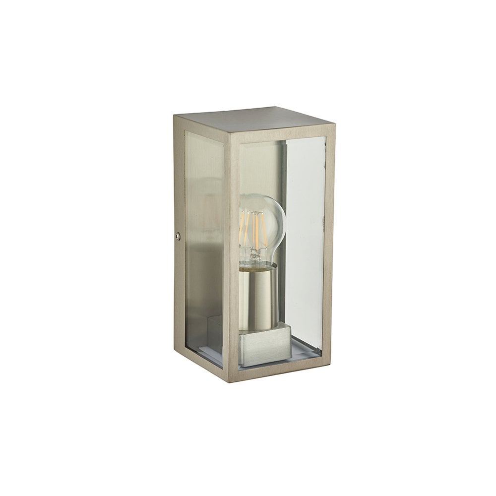 Oxford Outdoor Wall Lantern Brushed Stainless Steel IP44