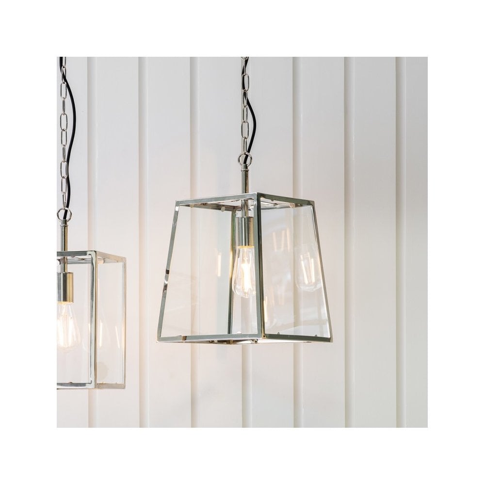 Hurst Box Style Single Pendant in Nickel Finish
