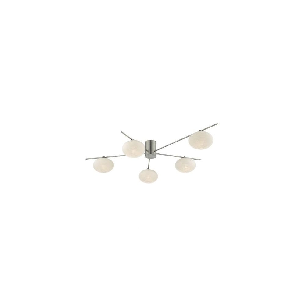 Jasper 5 Light Semi Flush Satin Nickel