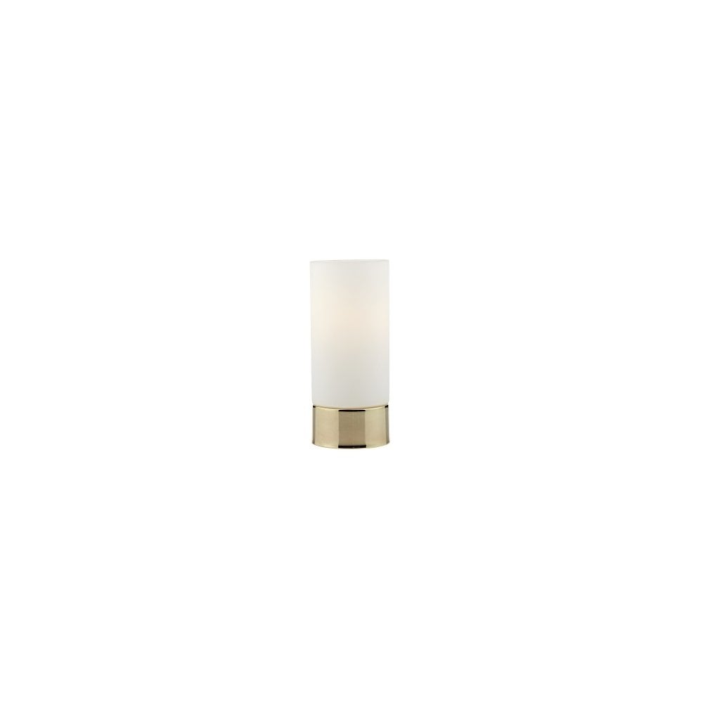 Jot Touch Table Lamp Gold C/W Glass Shade