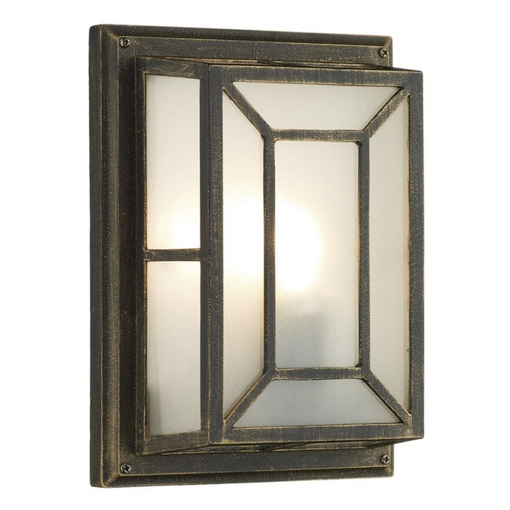 Trent Wall Bracket in Black & Gold IP44