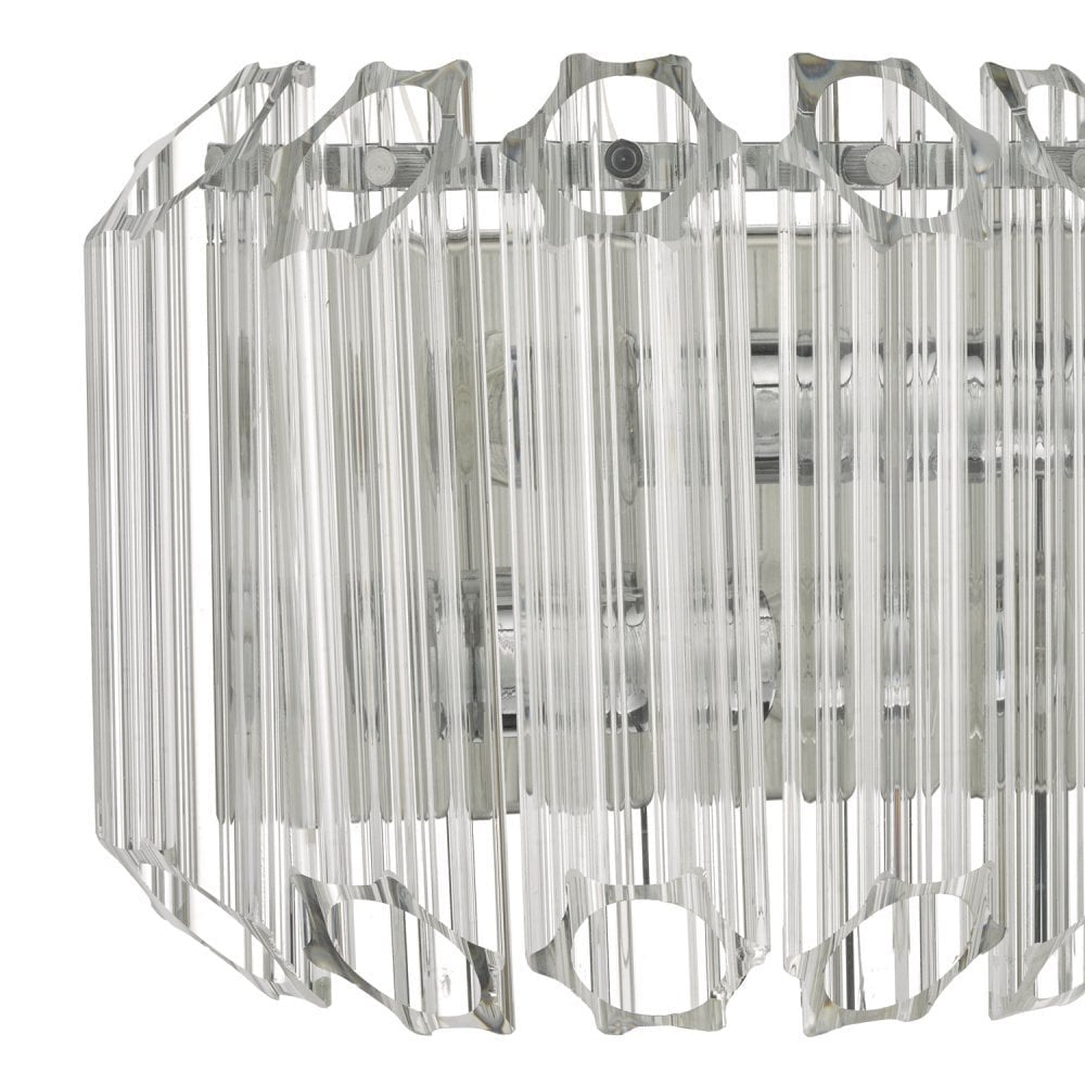 Tuvalu Wall Light in Glass & Polished Chrome