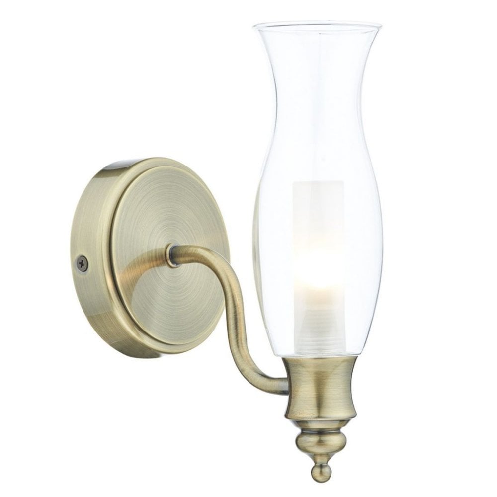 Vestry Wall Light in Antique Brass