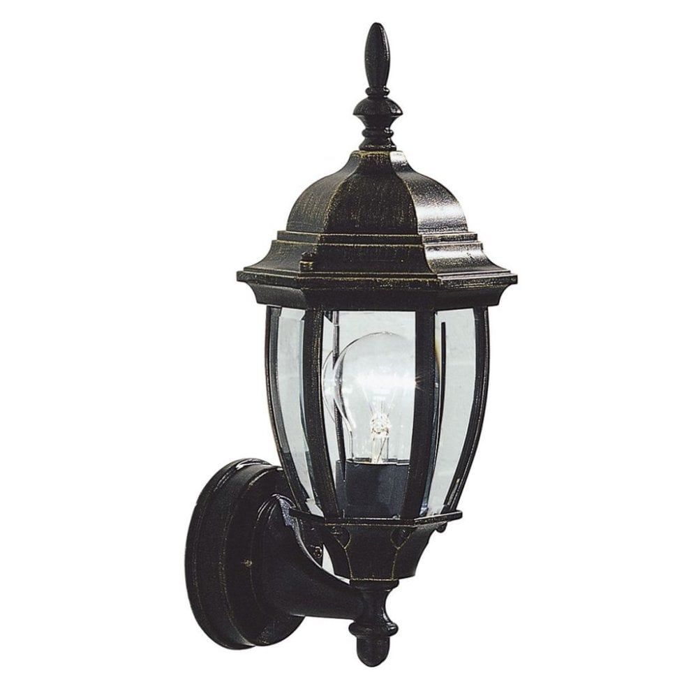 Hambro Uplighter Wall Bracket Black Gold