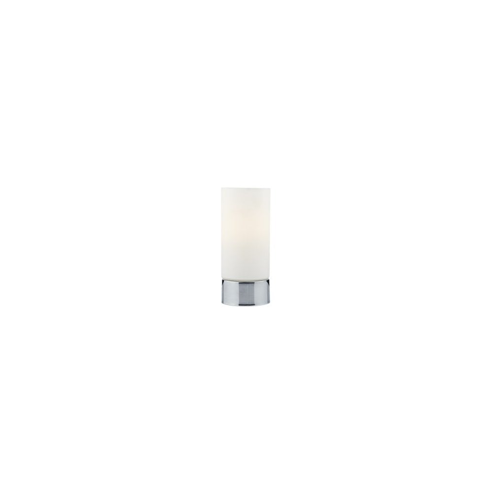 Jot Touch Table Lamp Polished Chrome C/W Glass Shade