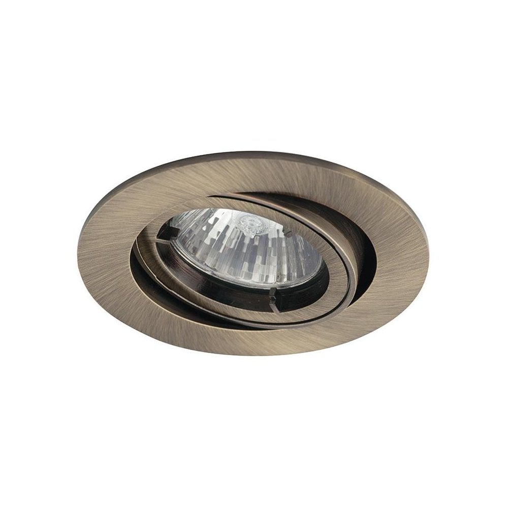 Twistlock GU10 Die Cast Gimbal Downlight Antique Brass