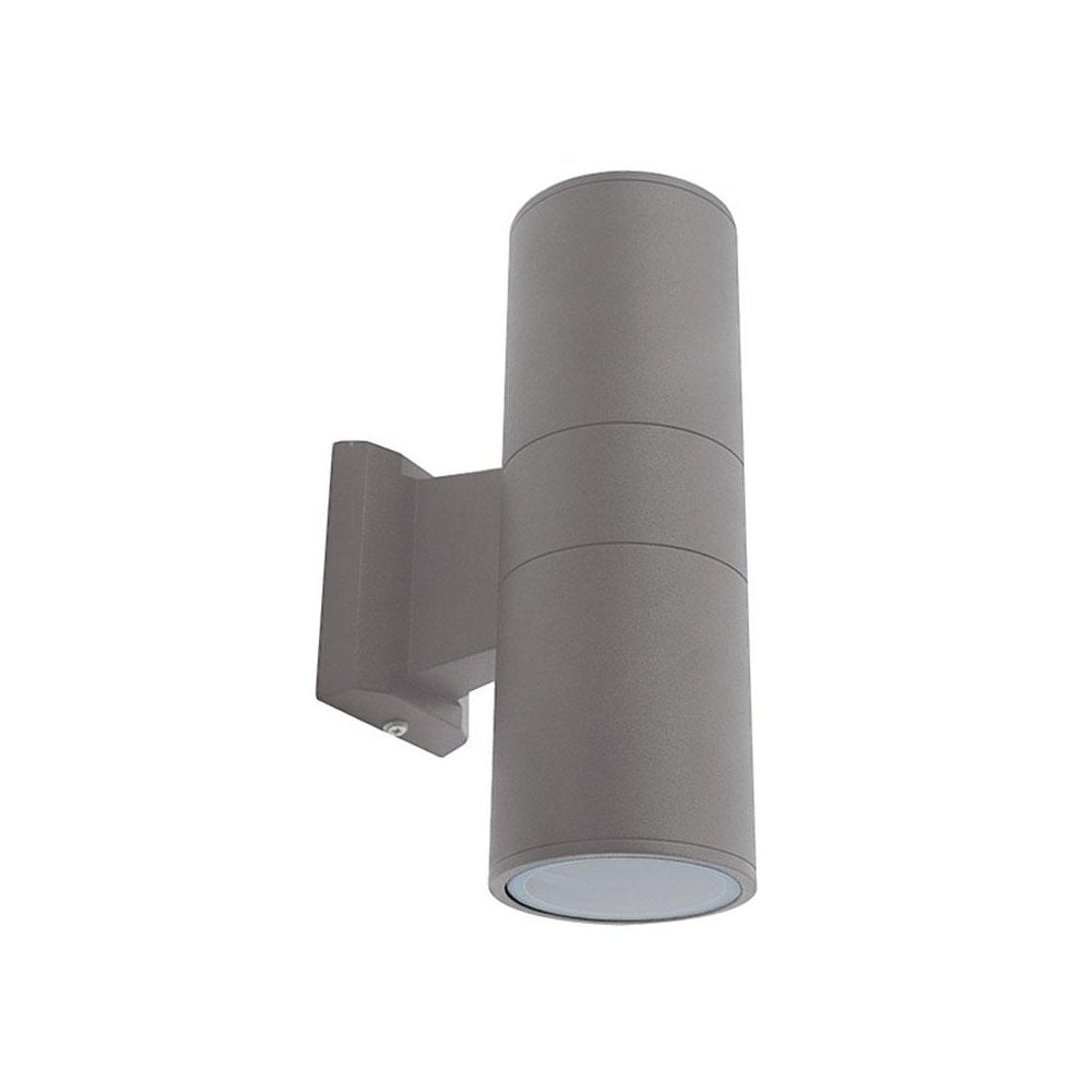 Duo Midi Up and Down Wall Light Silver Grey