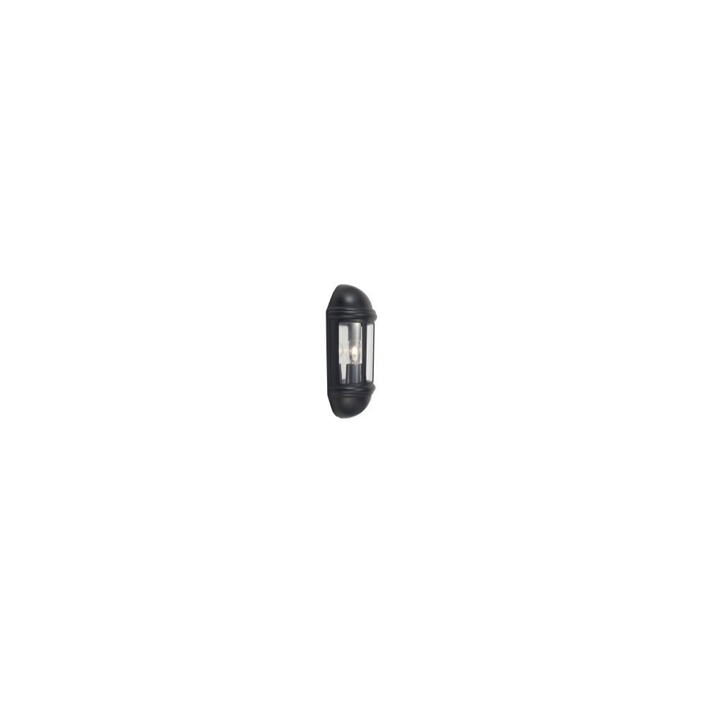 Latina Half Wall Lantern in Black Finish with PIR Sensor