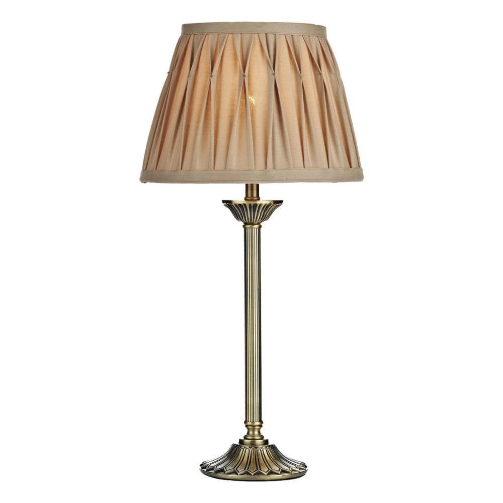 Hatton Table Lamp Antique Brass Complete With Shade
