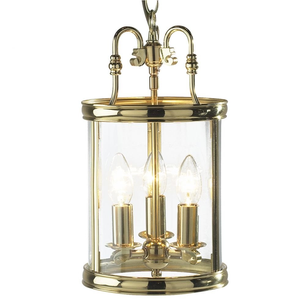 Lambeth Lantern Circular Hall Dual Mount Polished Brass