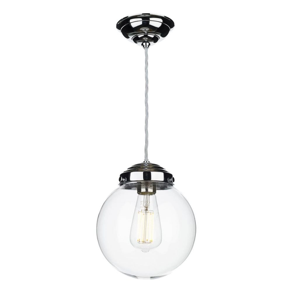 Fairfax Small Clear Glass Polished Chrome