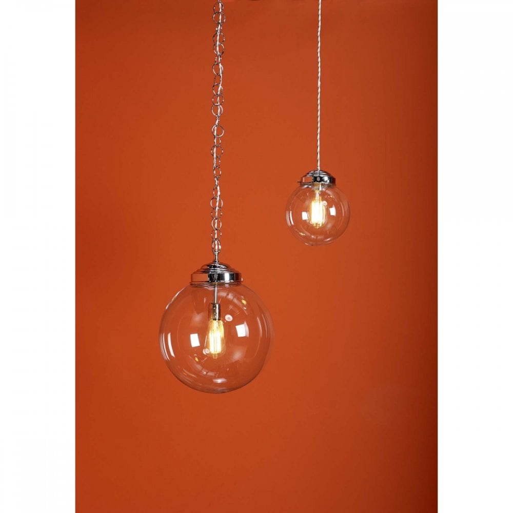 Fairfax Small Clear Glass Polished Chrome