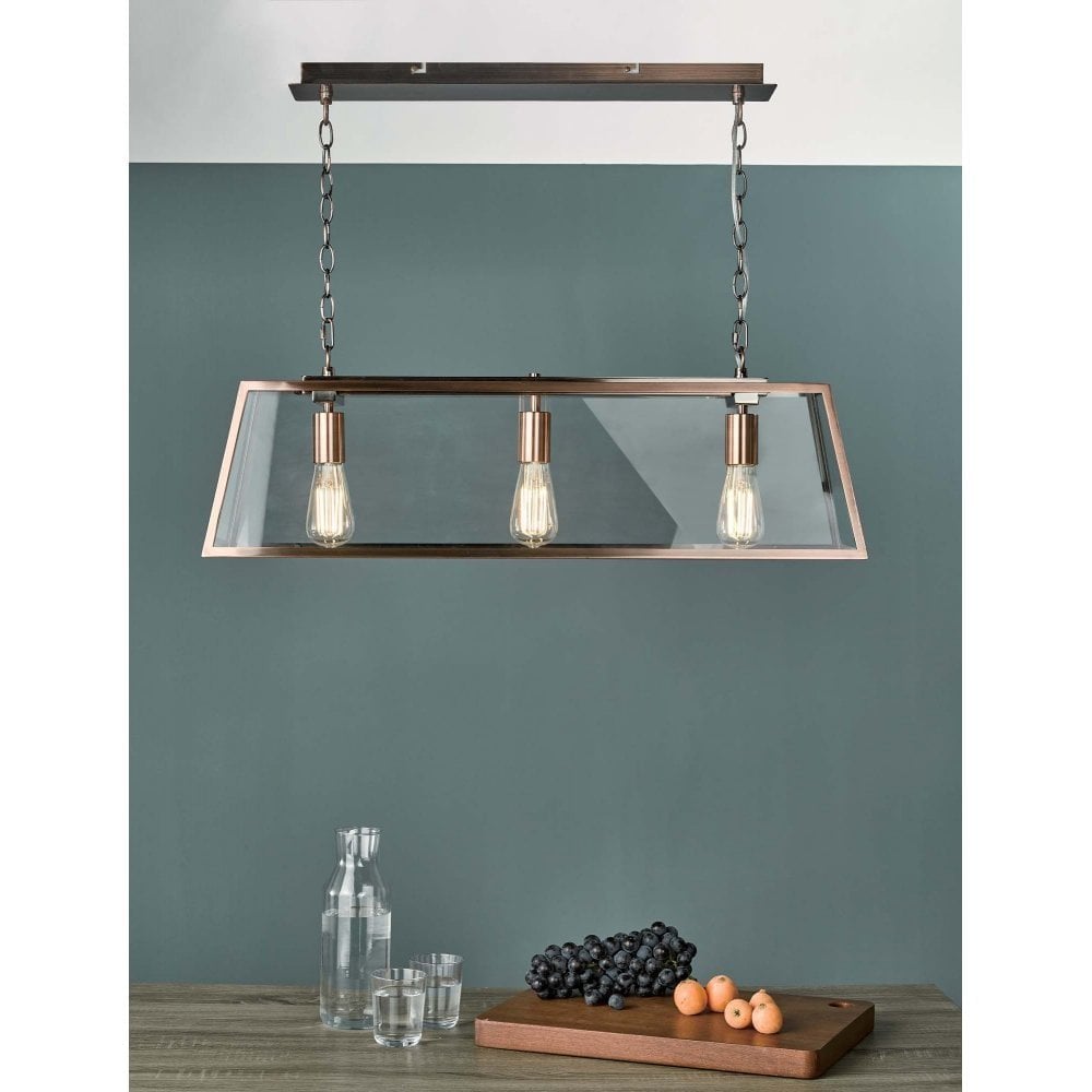 Academy 3 Light Antique Copper