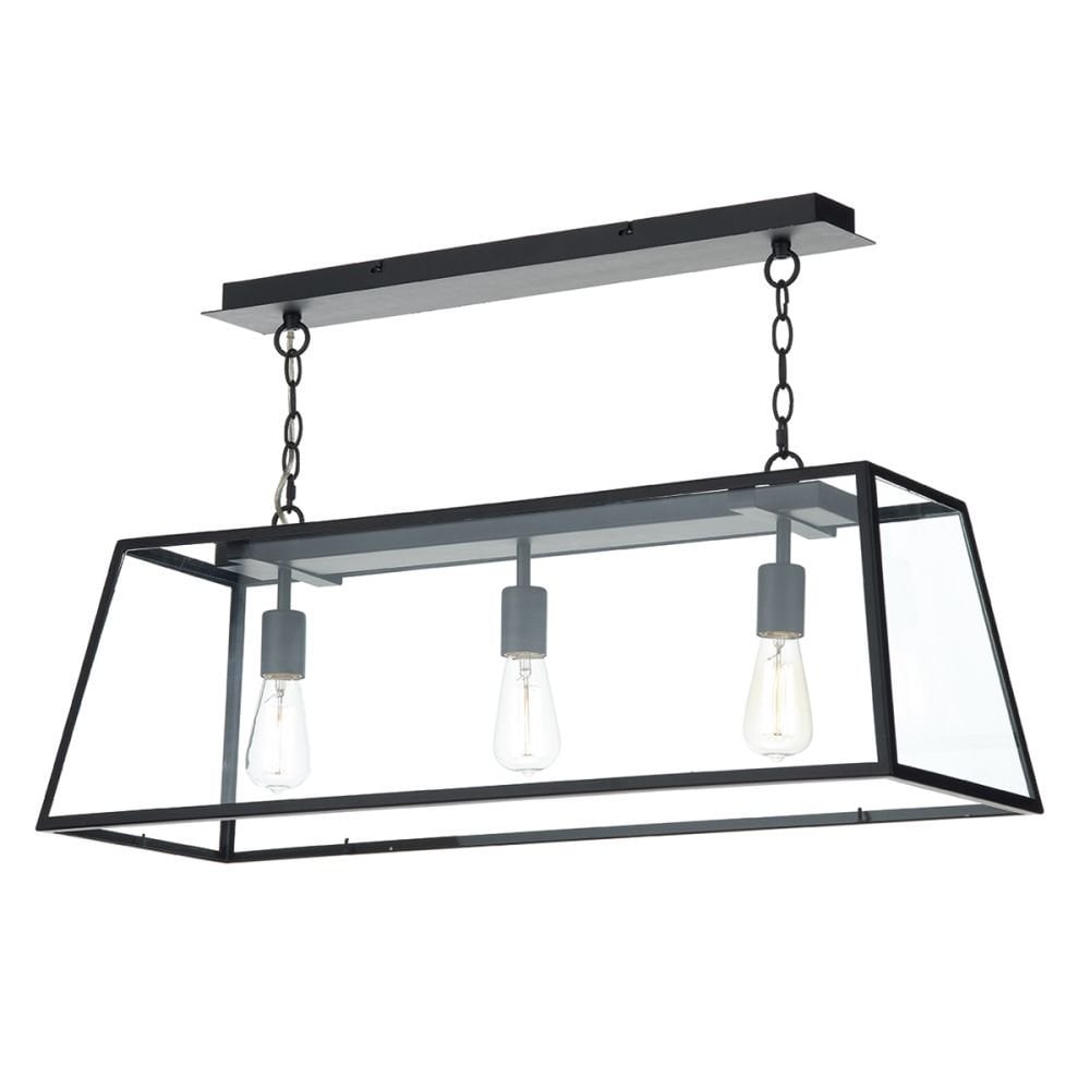 Academy 3-Light Black Pendant