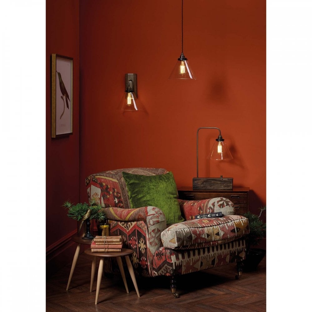 Aspen Wooden Antique Brass Single Pendant