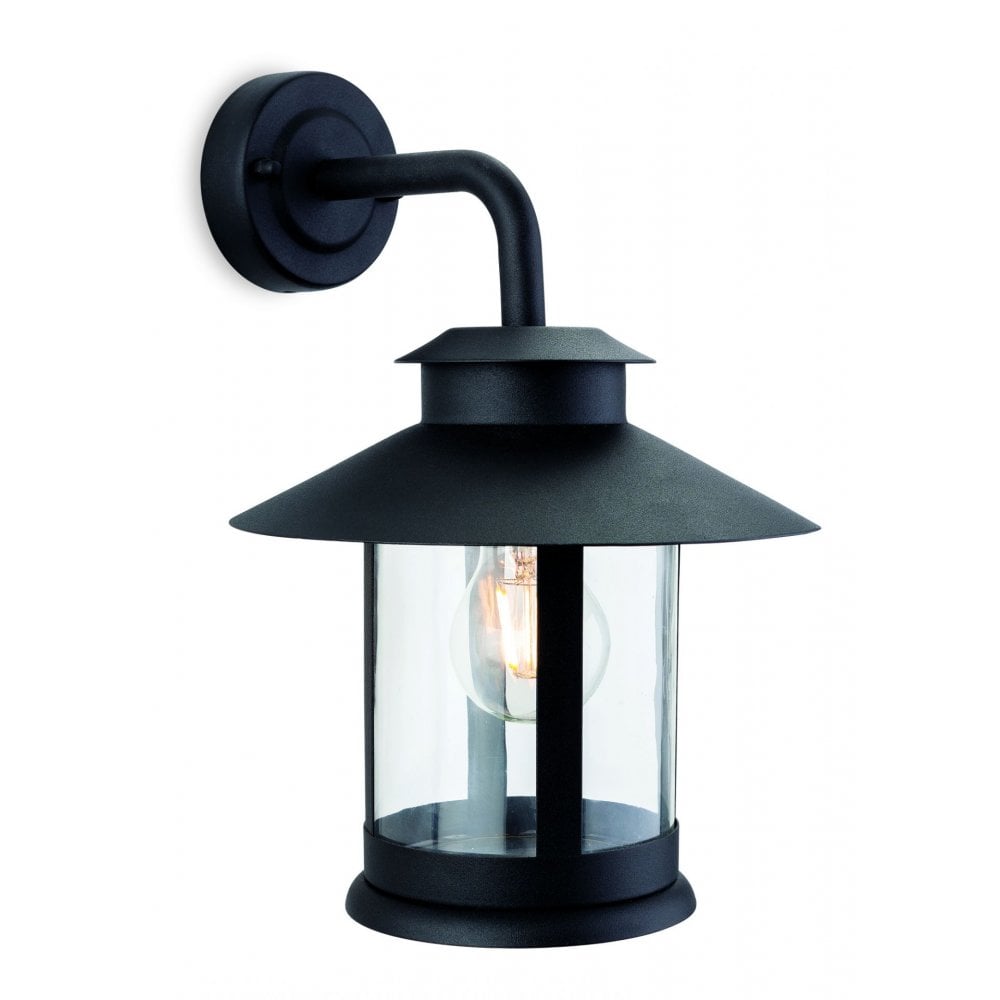 Roma Outdoor Wall Lantern in Black Finish IP44