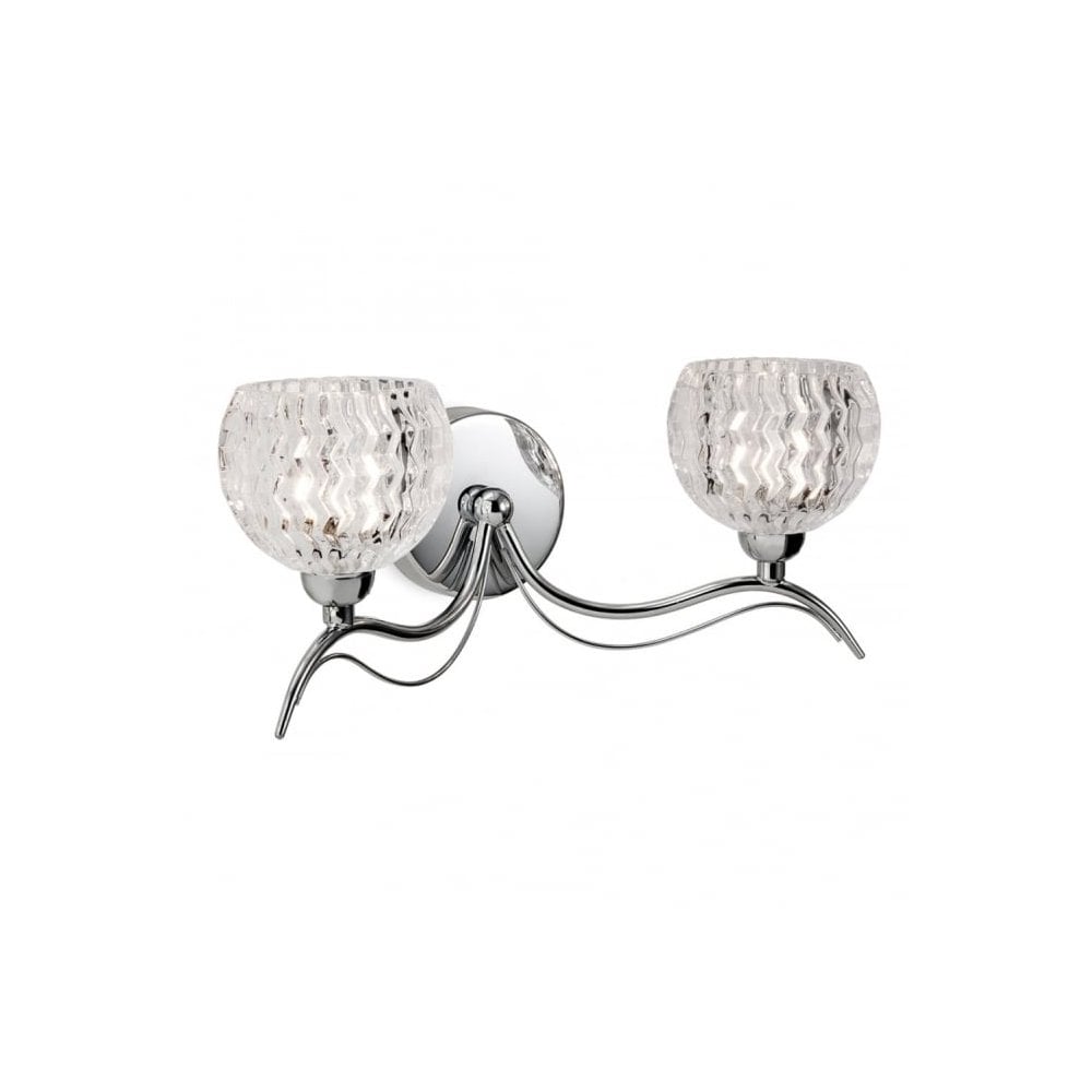 Blanche Double Wall Light in Chrome Finish