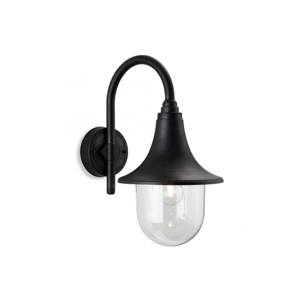 Astra Outdoor Wall Lantern in Black Resin