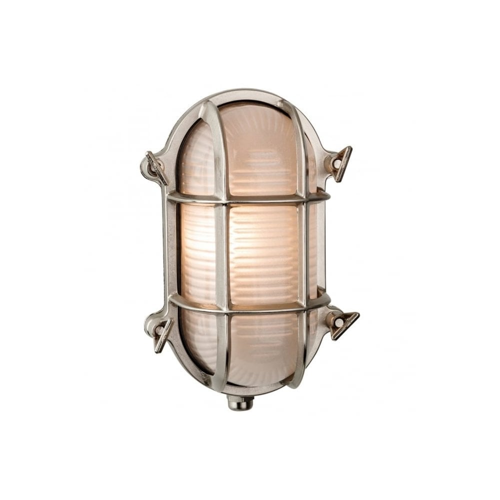 Nautic Oval Shape Lantern in Nickel Finish