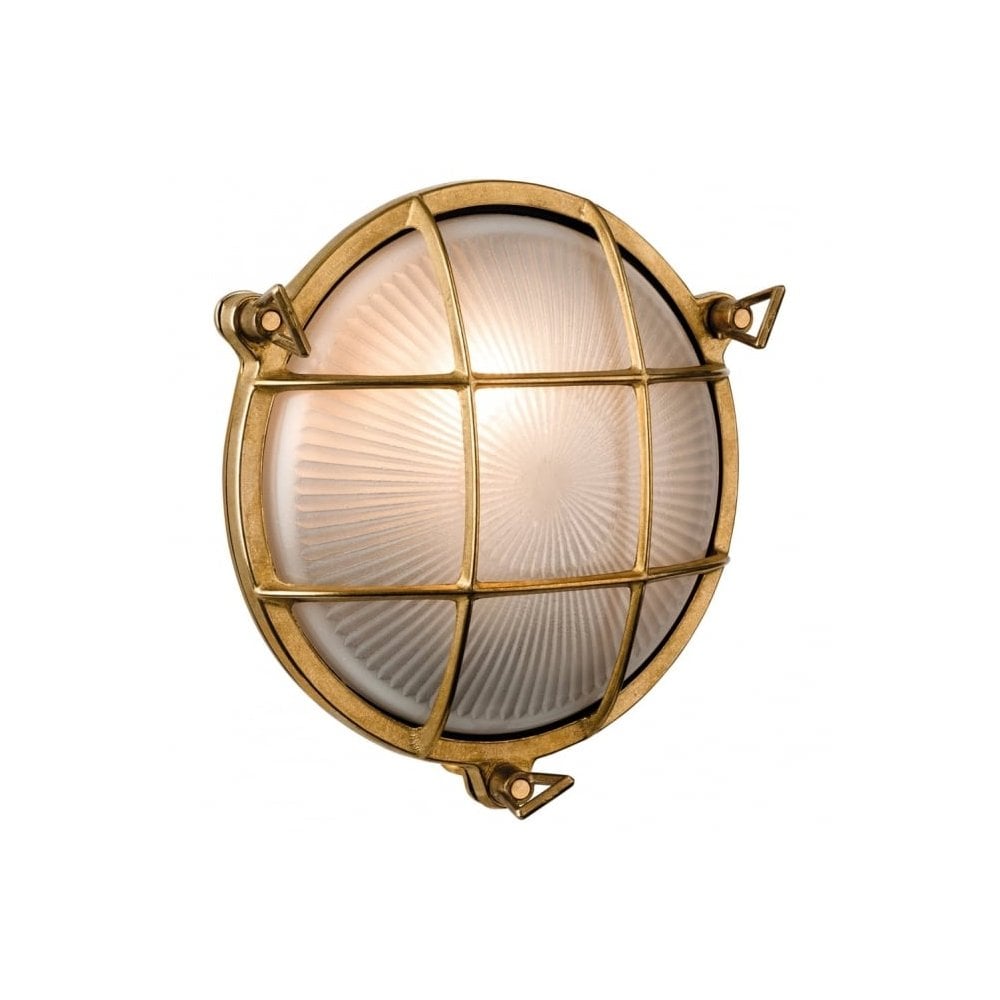 Nautic Round Shape Lantern in Brass Finish