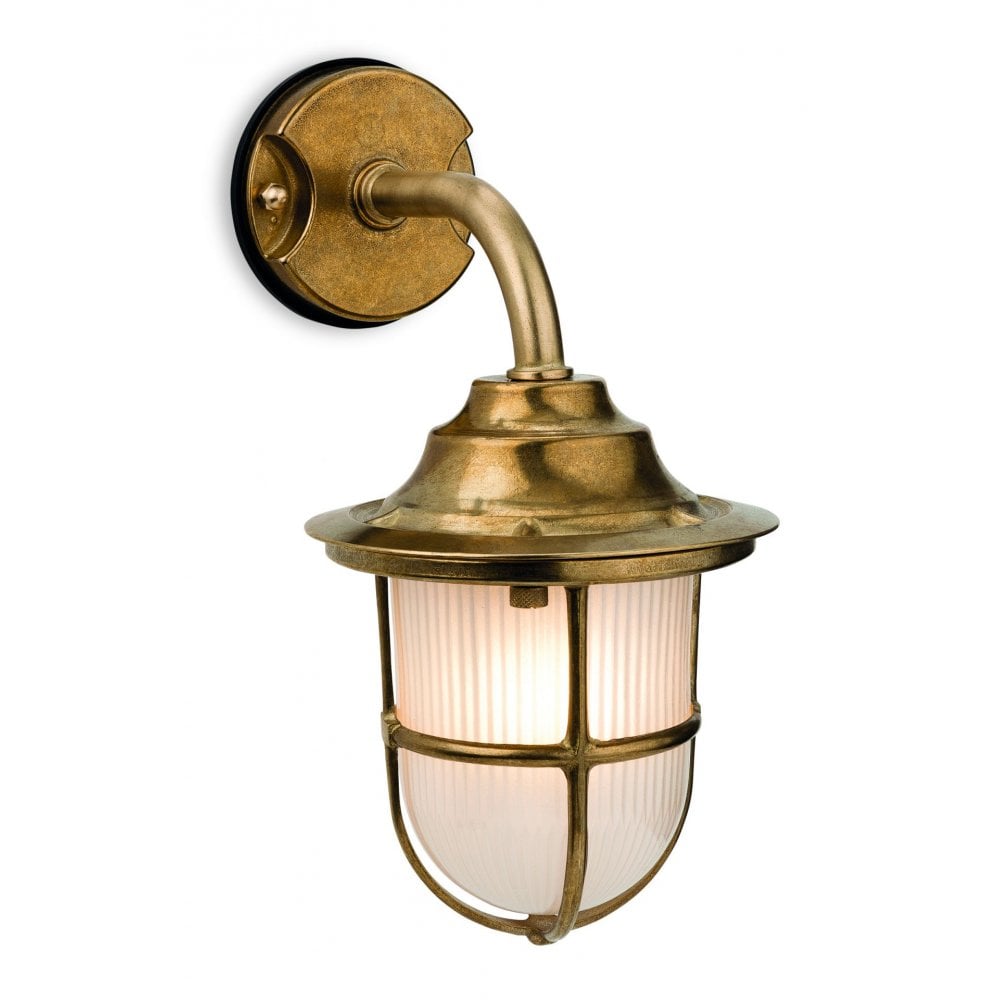 Nautic Outdoor Wall Light in Brass Finish IP64